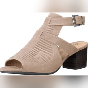 Bella Vita Women's Finley Peep Toe Casual Mule Heel Sandals, Size 9.0 M, NEW